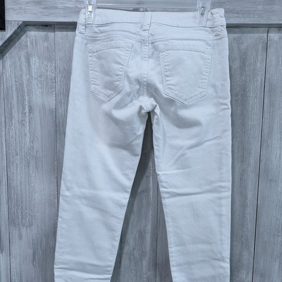 Banana Republic White Ankle Zip Low Rise Jeans Size 24P - Picture 4 of 4
